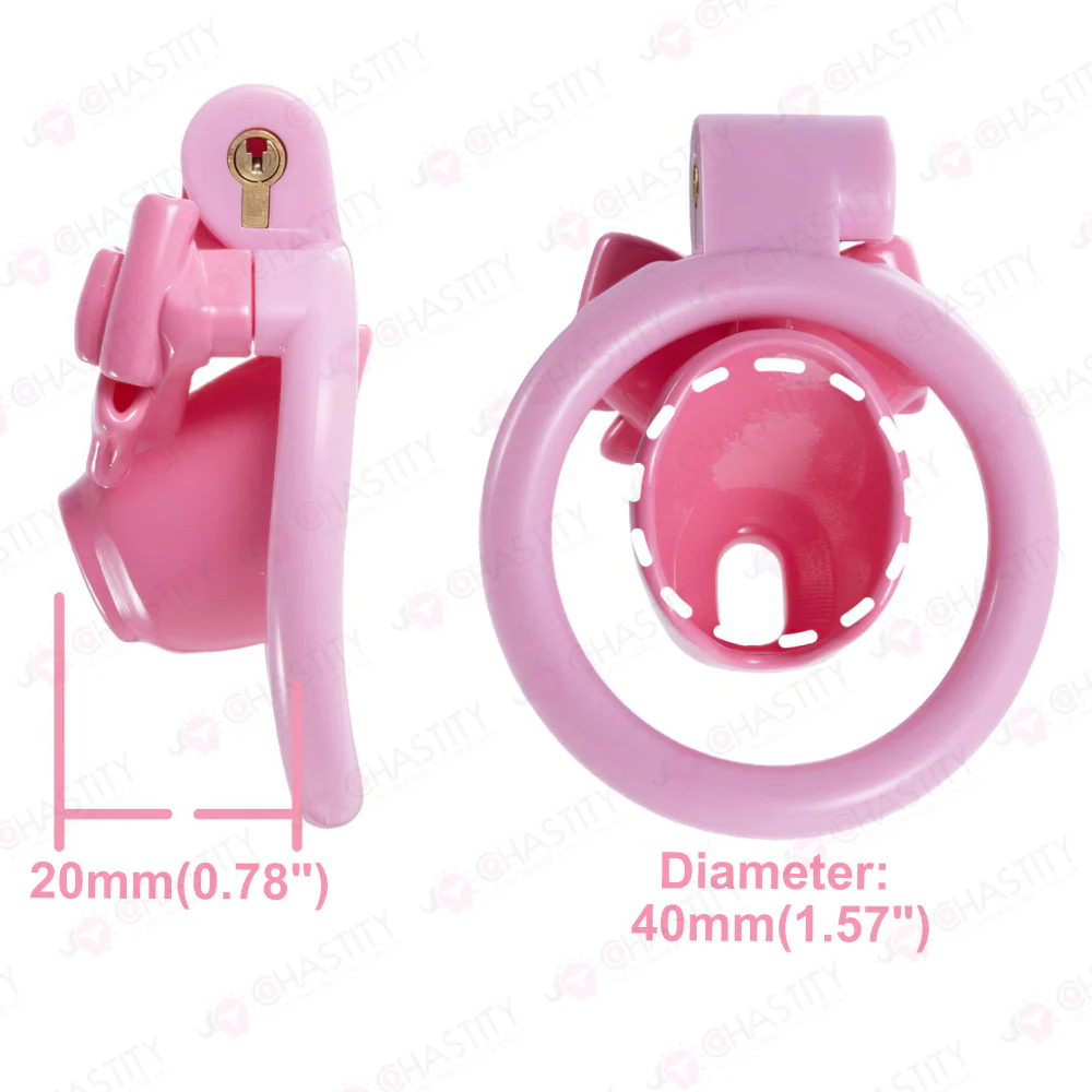 Cap Bowtie Tight Male Chastity Lock - Image 4