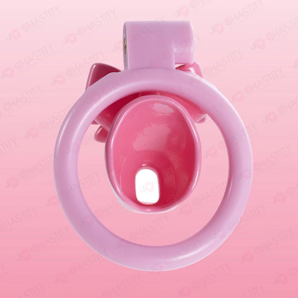 Cap Bowtie Tight Male Chastity Lock - Image 7