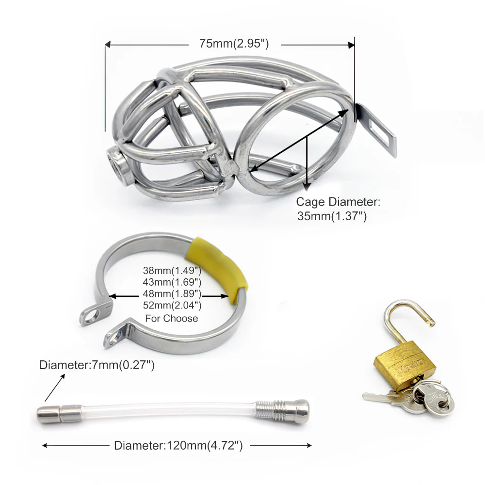 Chastity Cage With Urethral Tube - Image 5