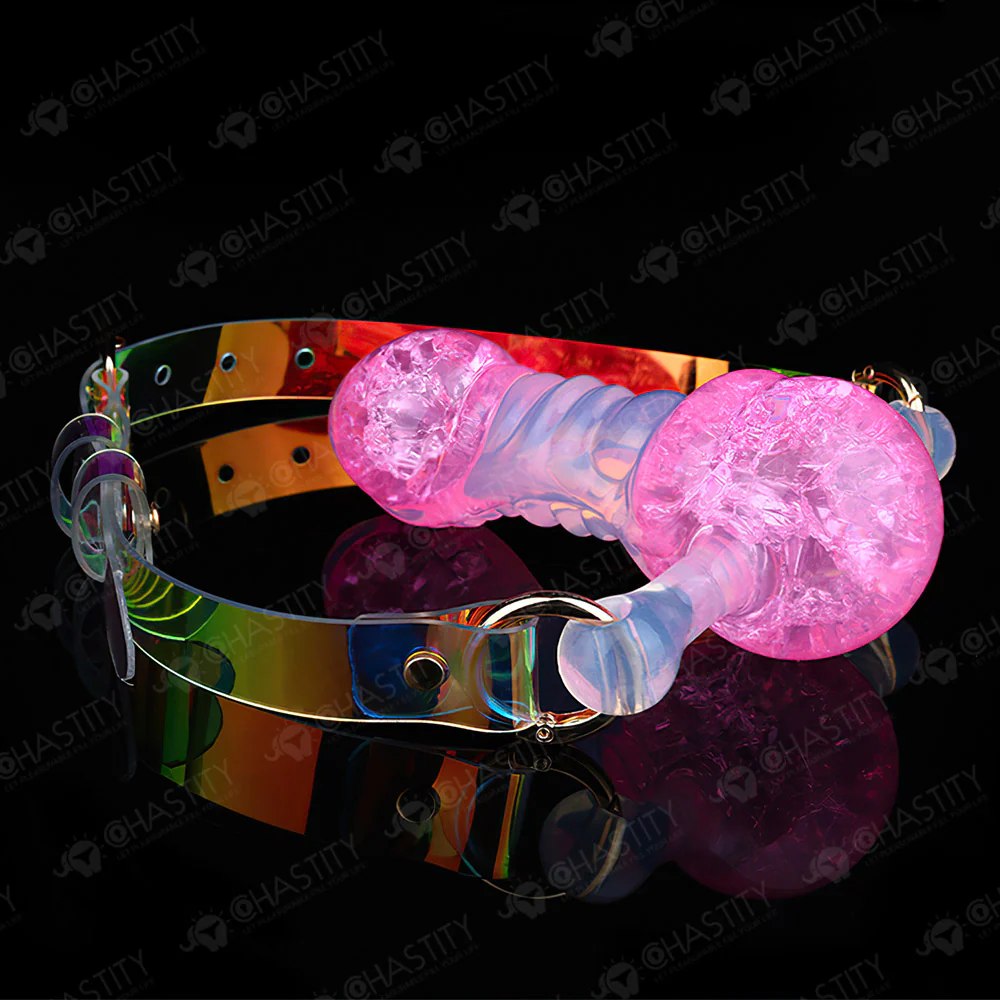 Crystal Silicone Dildo Mouth Gag - Image 17