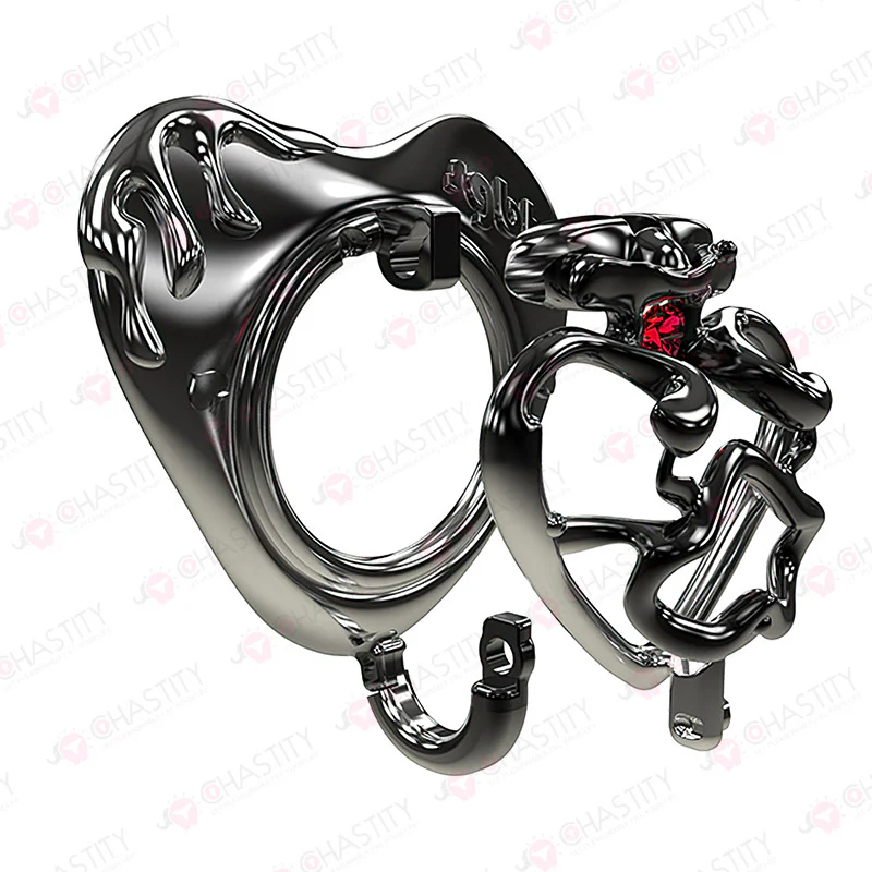 Dark Magic Chastity Cage with Gemstone - Image 10