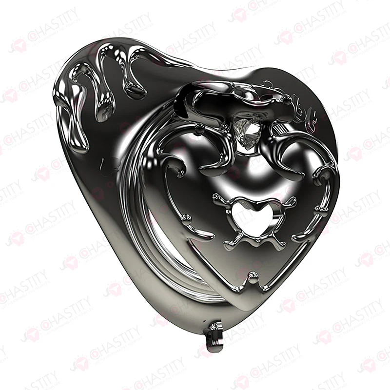 Dark Magic Chastity Cage with Gemstone - Image 8