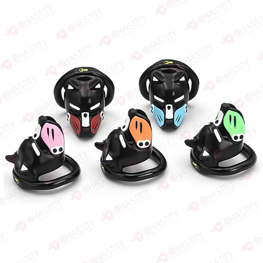 Multicolor Dog Slave Submissive Male Chastity - Image 2