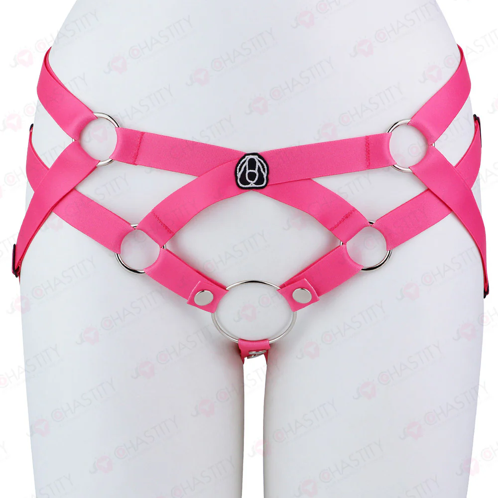 Elastic Crisscross Chastity Lock Auxiliary Belt - Image 4