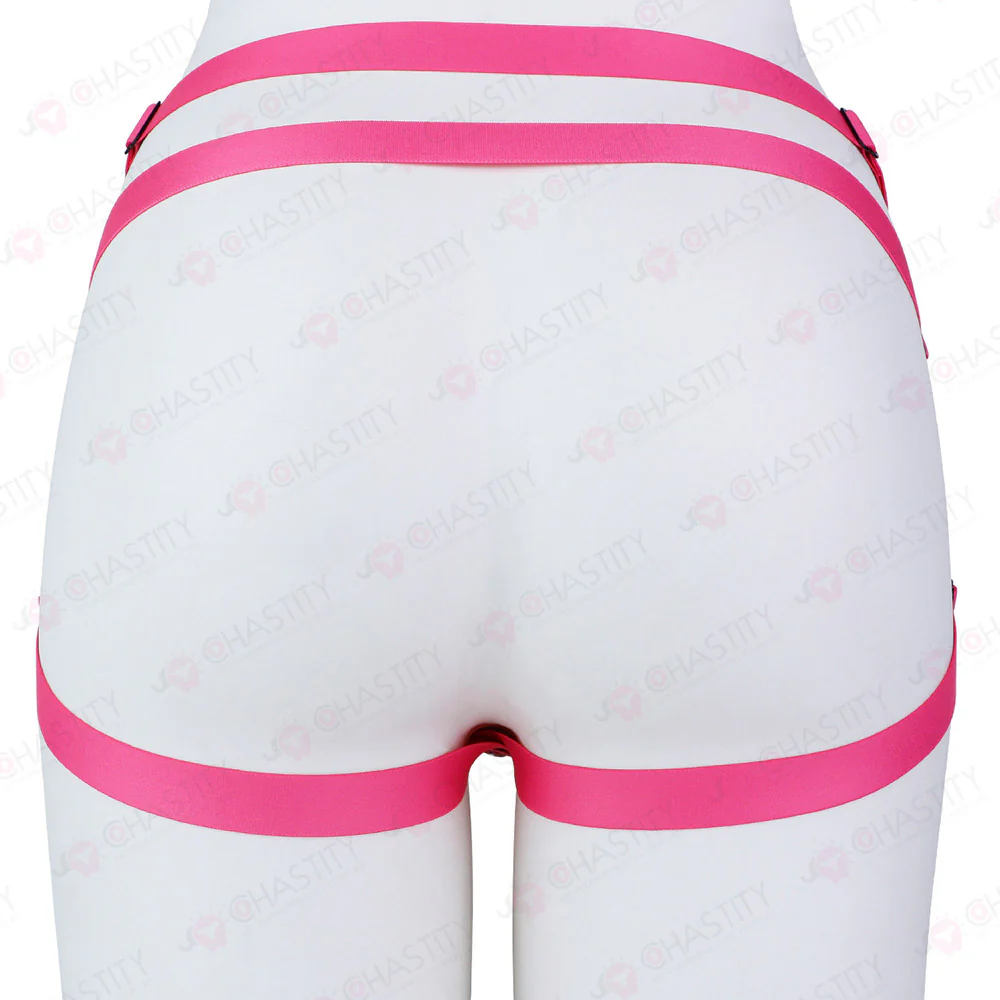 Elastic Crisscross Chastity Lock Auxiliary Belt - Image 6