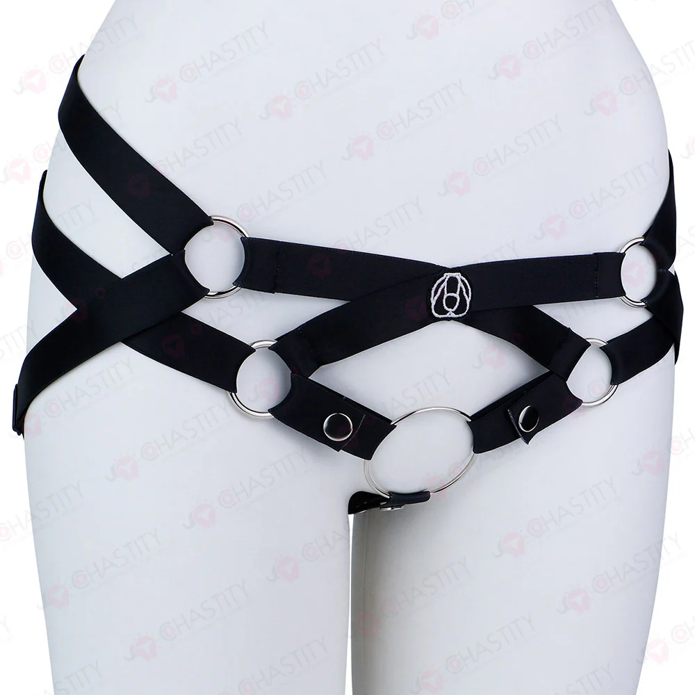 Elastic Crisscross Chastity Lock Auxiliary Belt - Image 8