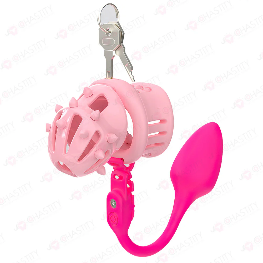 Extension Ring Soft Spikes Chastity Cage Double Pleasure - Image 15