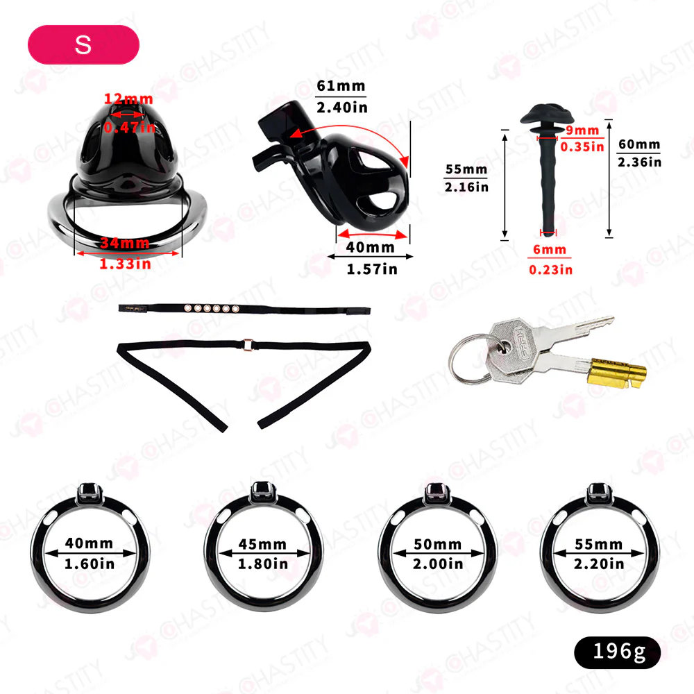 ABS & Metal Fancy Chastity Cage - Image 5