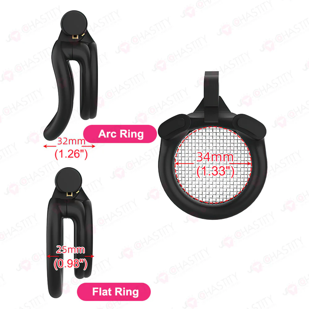 Flat Sieve Mesh Cock Cage (Resin & Metal) - Image 3