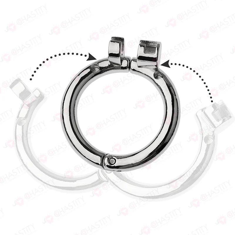 Flat Stainless Steel Chastity Lock (Hinge Ring) - Image 6