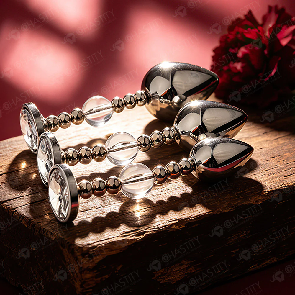 Flexible Beaded Metal Jewel Butt Plug - Image 10