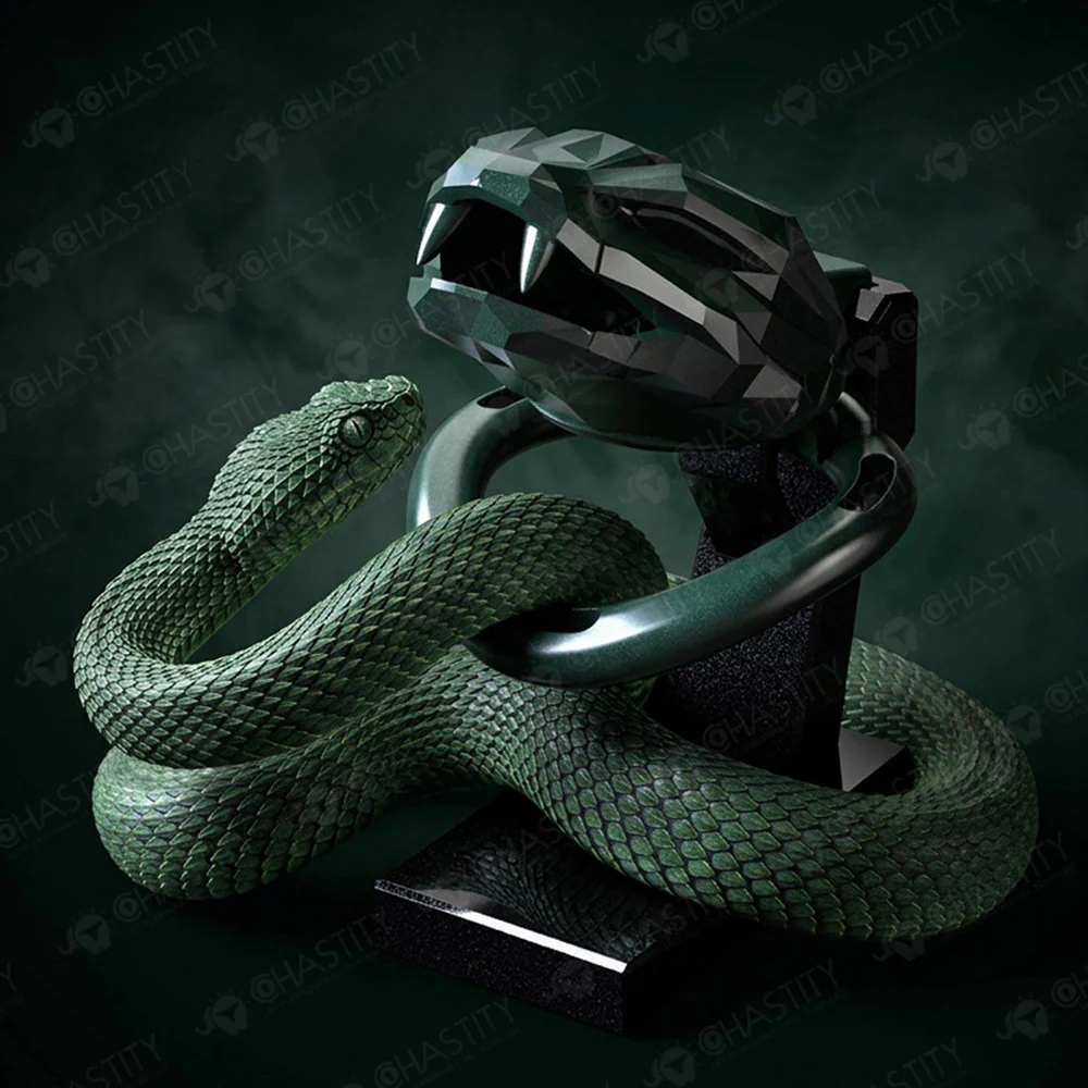Limited Edition - Starborn Venom Green Viper Chastity Device - Image 4