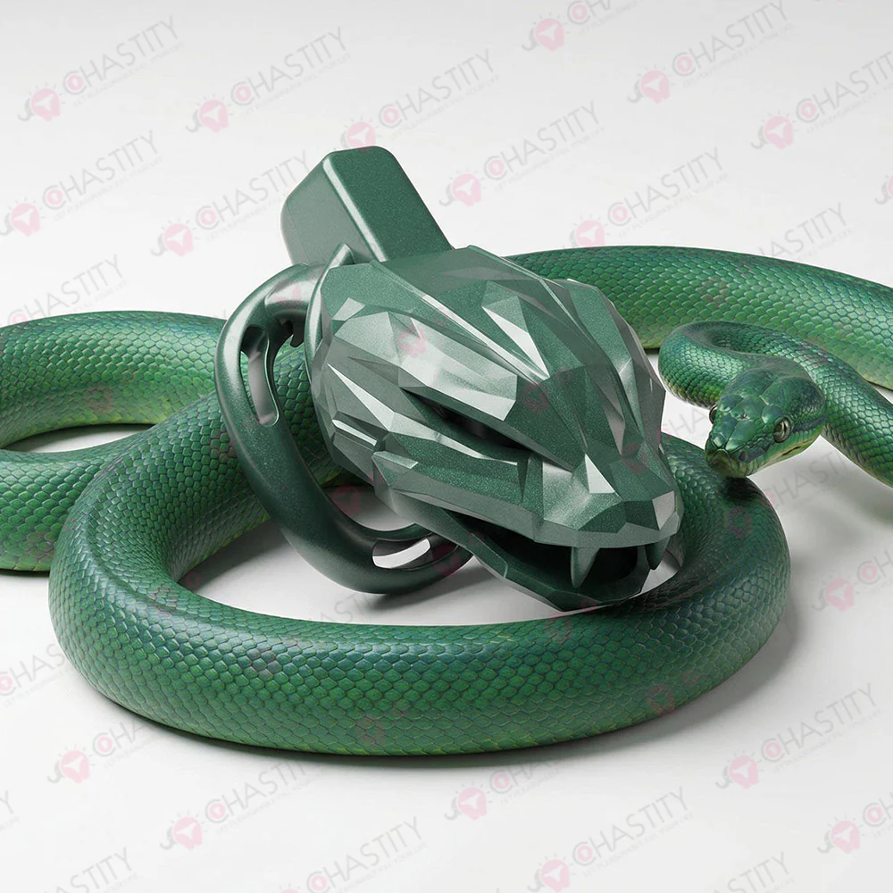 Limited Edition - Starborn Venom Green Viper Chastity Device - Image 5