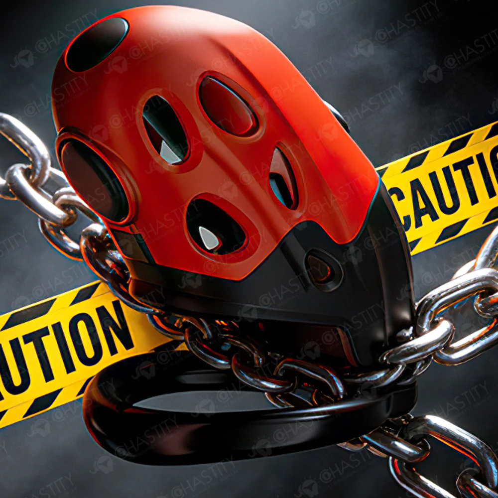 LOCKINK Crimson Snake Retractable Electro Shock & Vibrating High-Tech Chastity Cage - Image 10