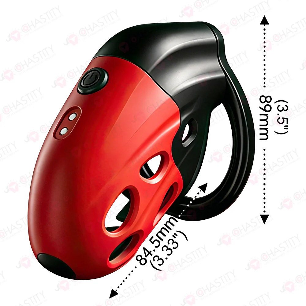 LOCKINK Crimson Snake Retractable Electro Shock & Vibrating High-Tech Chastity Cage - Image 3
