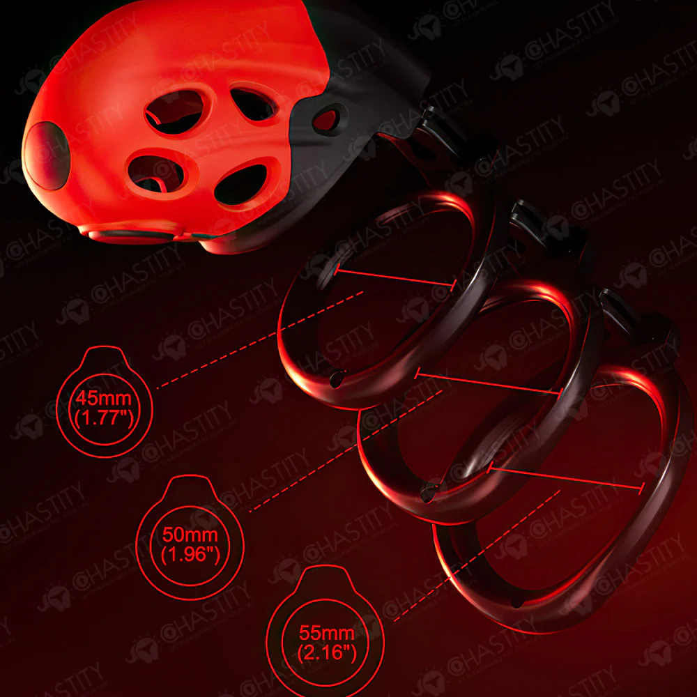 LOCKINK Crimson Snake Retractable Electro Shock & Vibrating High-Tech Chastity Cage - Image 6
