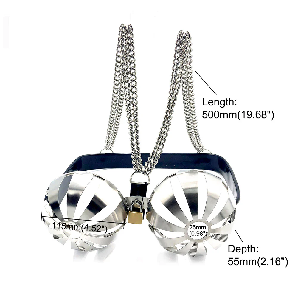 Hollow Female Chastity Bra - Image 5