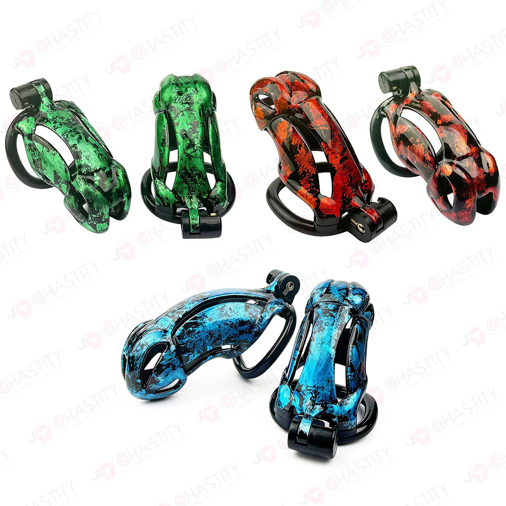 Iridescent Viper Mens Cock Cage Chastity - Image 2