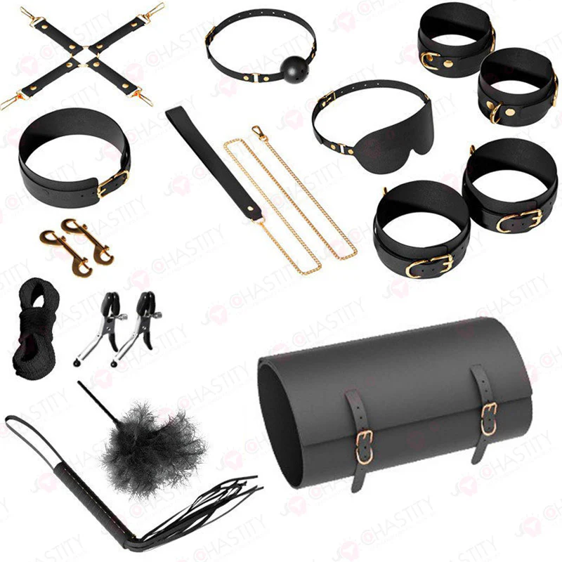 Leather Bondage Set For Sex 12 Pcs - Image 2