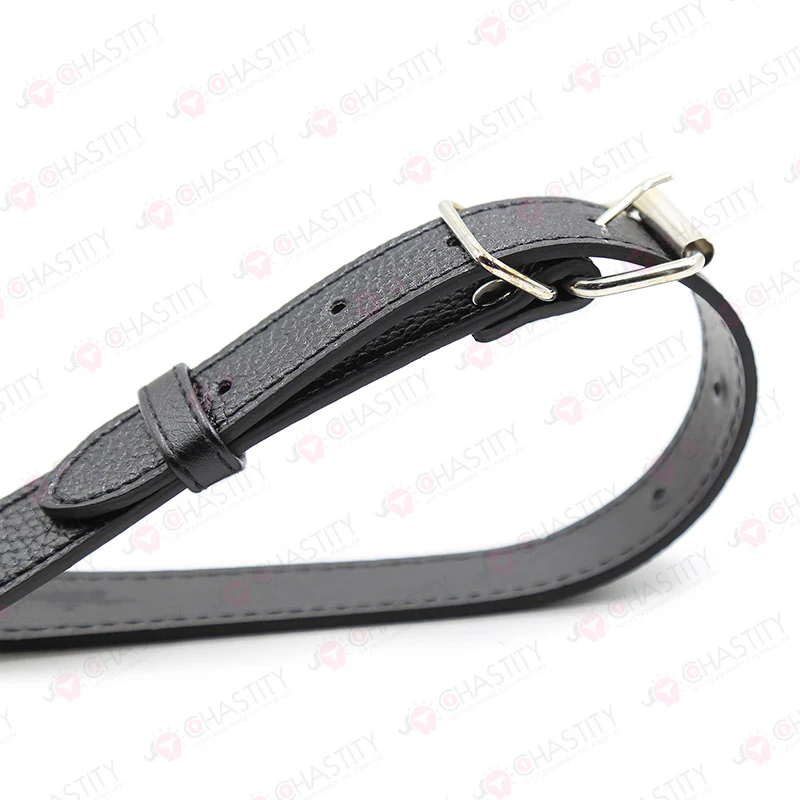 Leather Female Chastity Belt With Plugs - Image 4