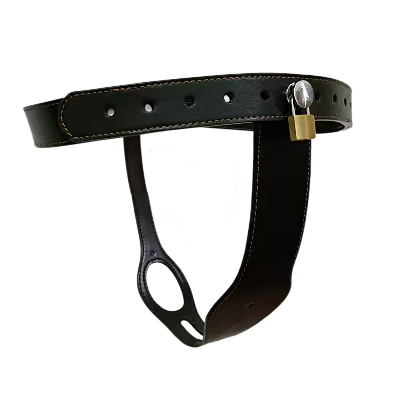 Leather Female Lockable Chastity Belt - Image 5