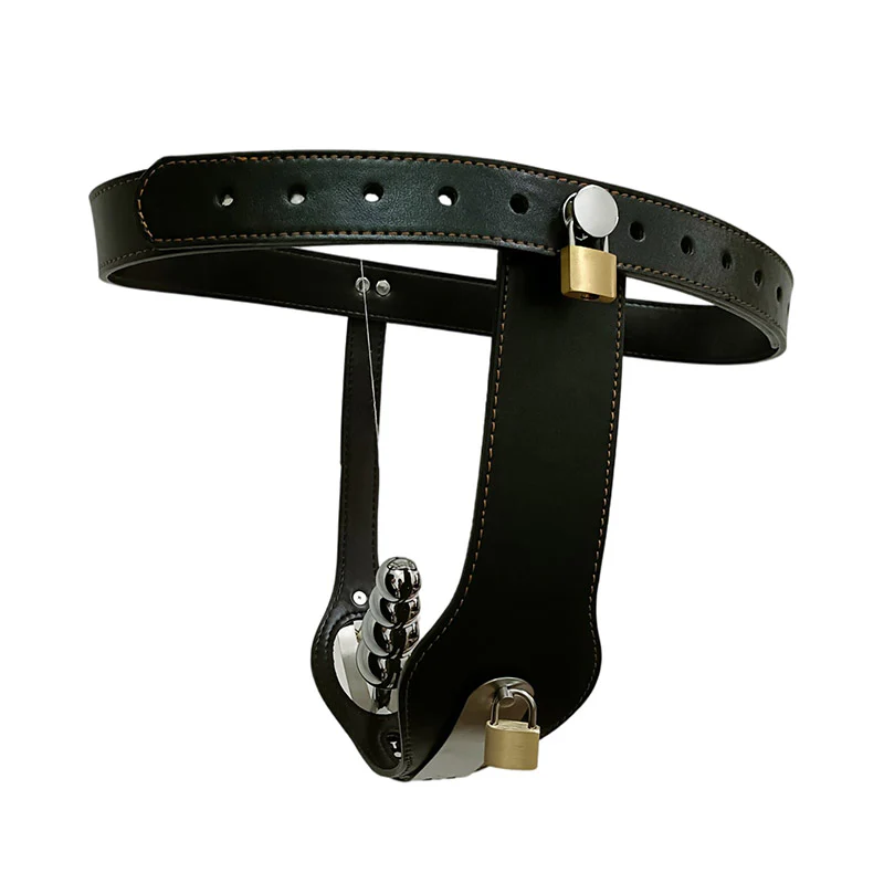 Leather Female Lockable Chastity Belt - Image 6