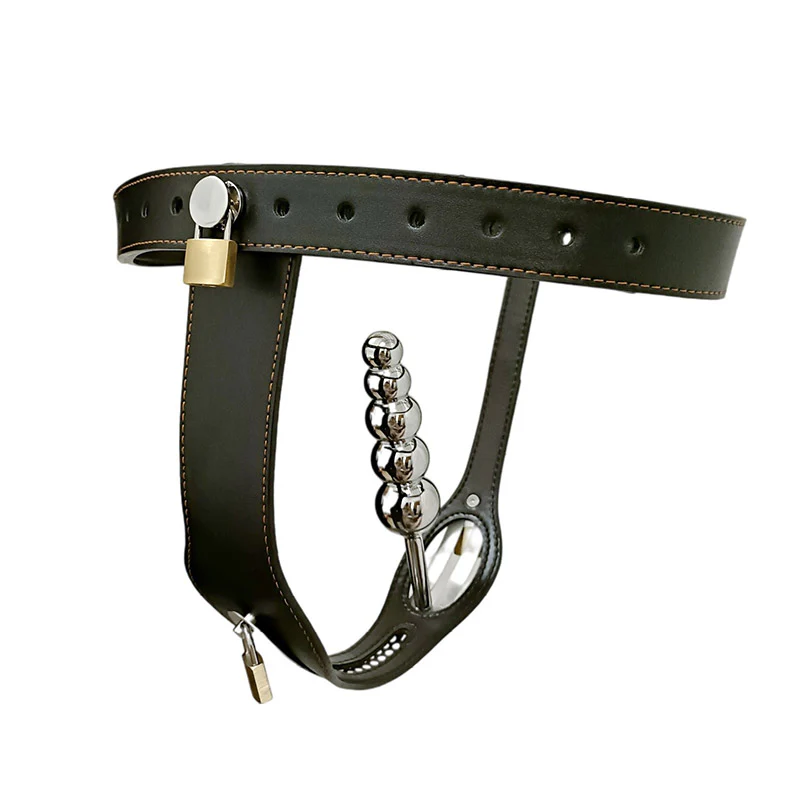 Leather Female Lockable Chastity Belt - Image 7