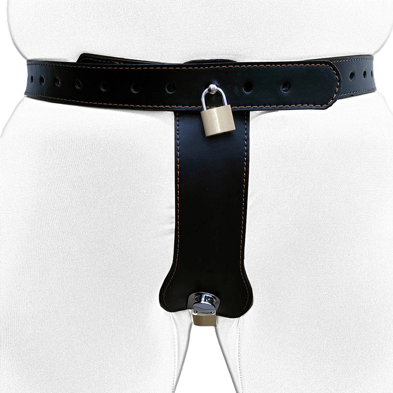 Leather Female Lockable Chastity Belt - Image 8