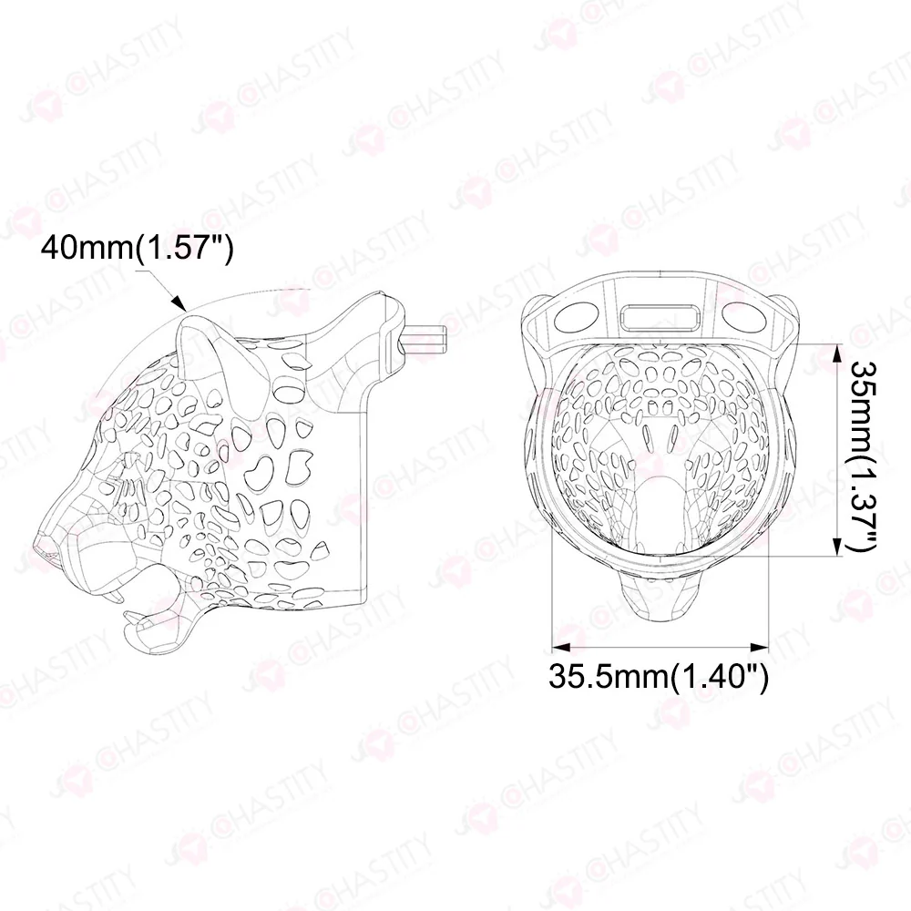 Leopard Male Genital Cage - Image 3