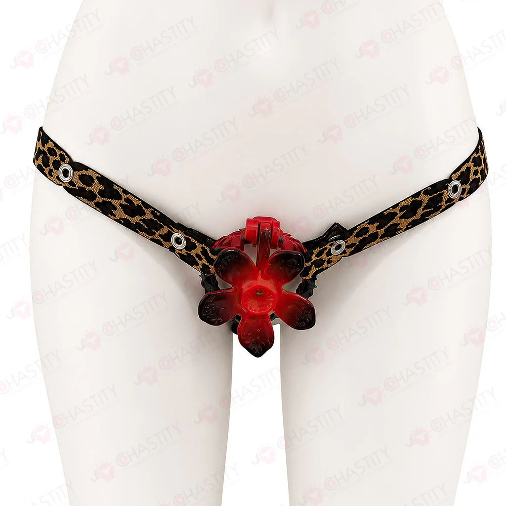 Leopard Print Elastic Chastity Cage Holder - Image 3