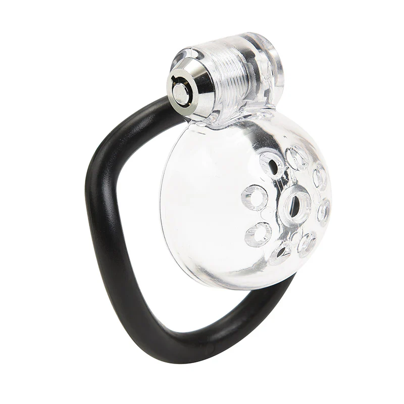 Male Chastity Denial With Clear Cage