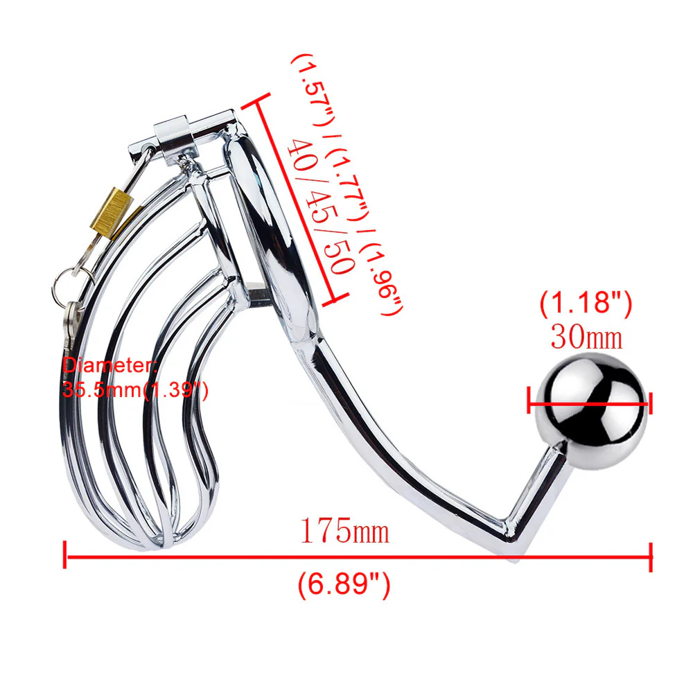 Male Chastity Device With Anal Hook - Image 5