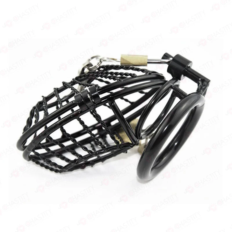 Mesh Black Metal Male Chastity Toy - Image 2