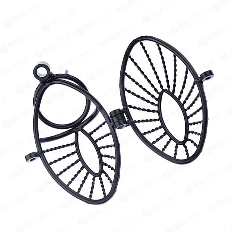 Mesh Black Metal Male Chastity Toy - Image 4
