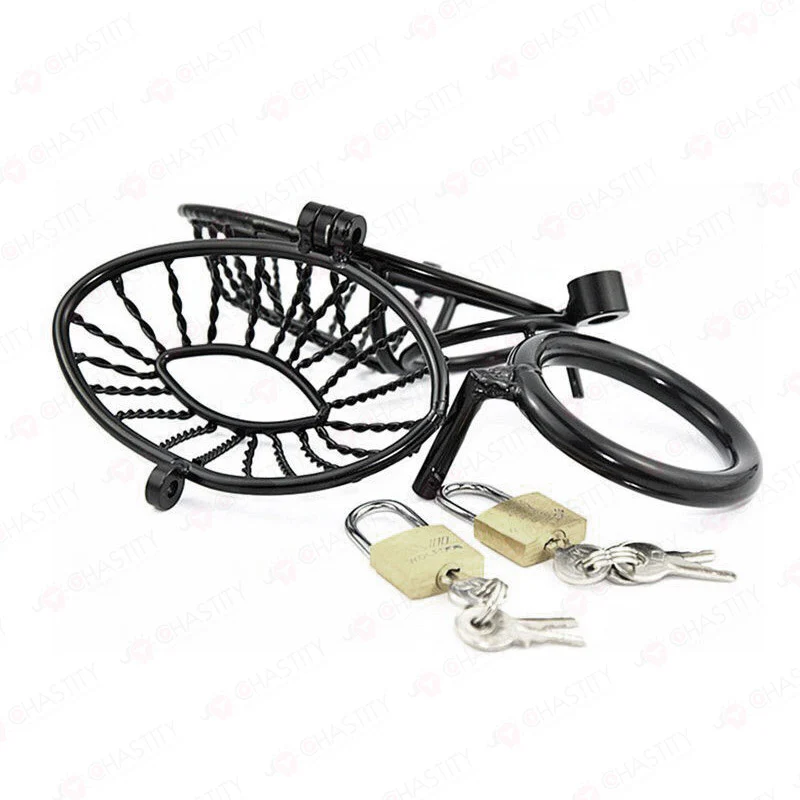 Mesh Black Metal Male Chastity Toy - Image 6