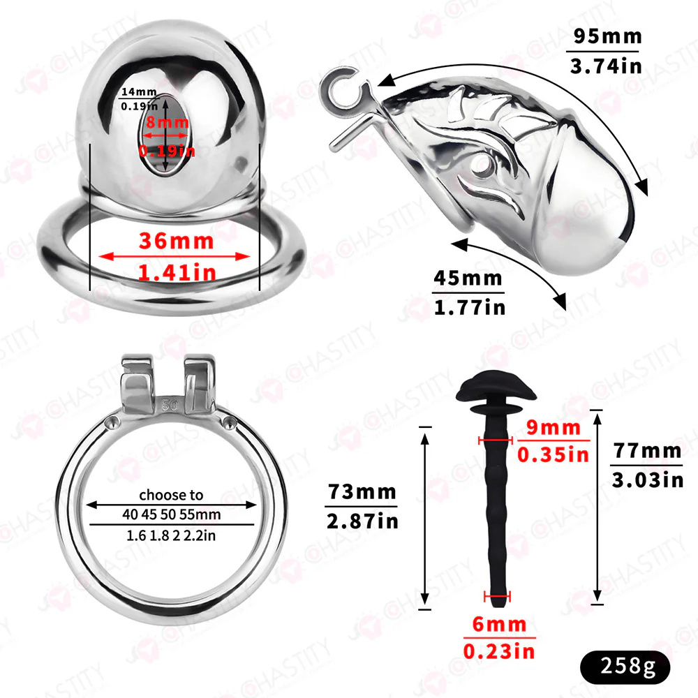 Metal Chastity Dick Bondage Cage - Image 3