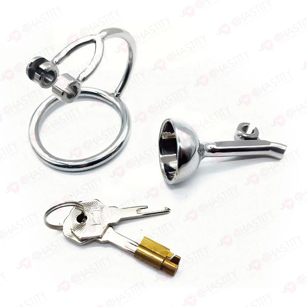 Metal Trumpet Inversion Chastity Cage - Image 6