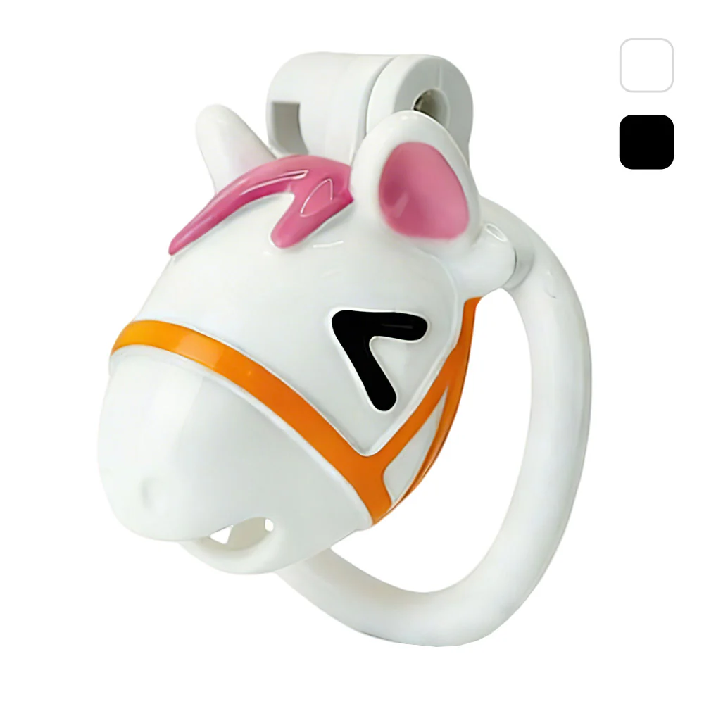 Multicolor Painting Horse Chastity Cage