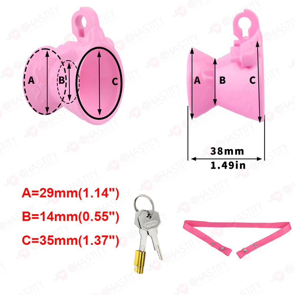 Opening Hourglass-Shaped Chastity Cup - Image 3
