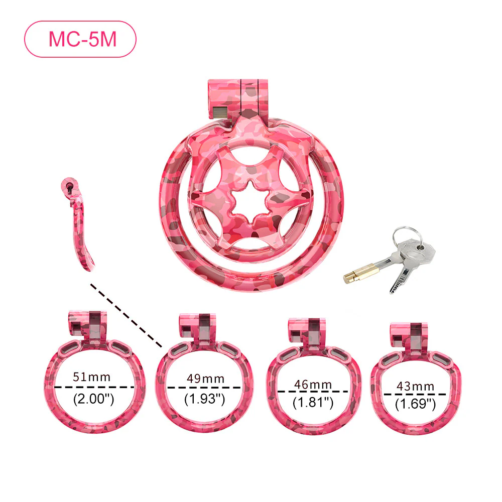 Pink Camouflage Chastity Cage - Image 13