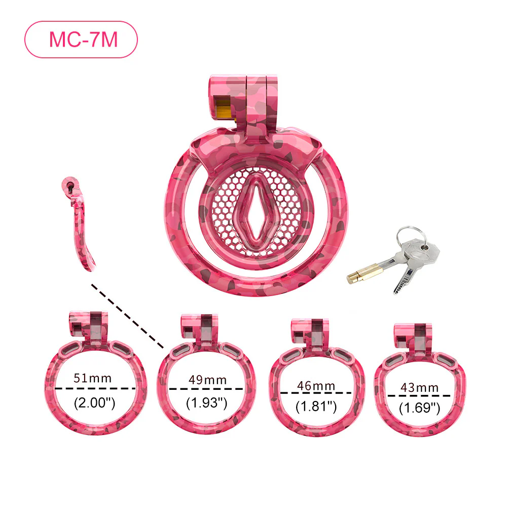 Pink Camouflage Chastity Cage - Image 15