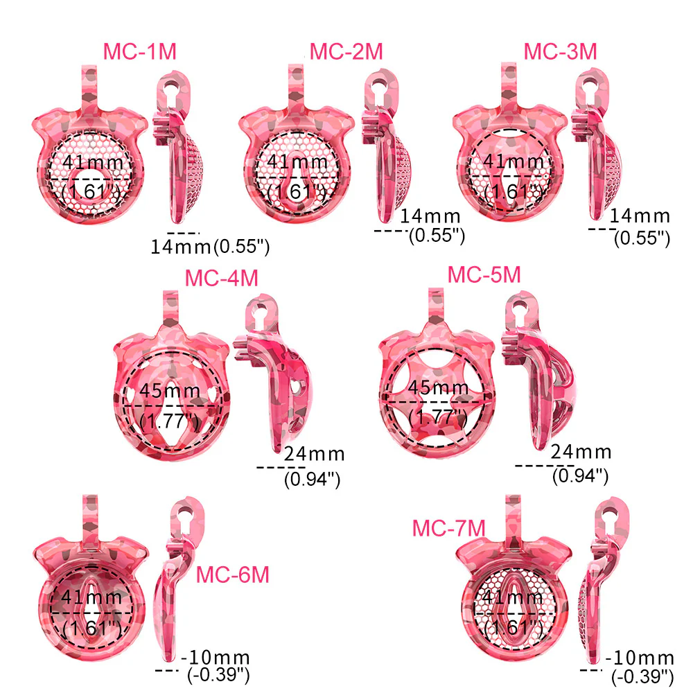 Pink Camouflage Chastity Cage - Image 8