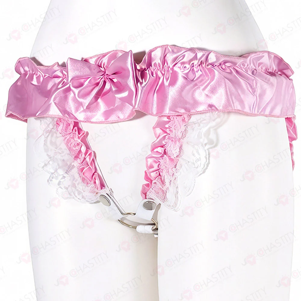 Pink Sissy Panties For Chastity Cage - Image 2