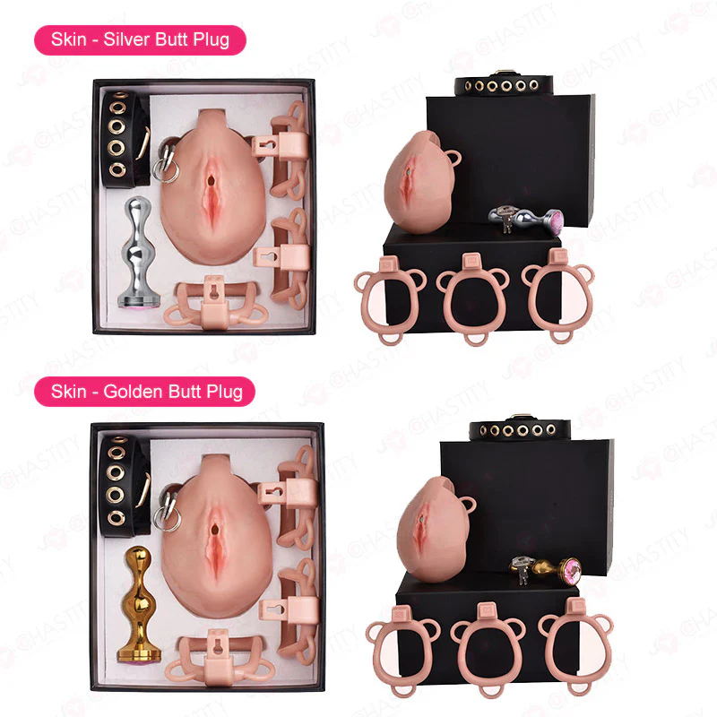 Pussy Cock Cage With Wearable Butt Plug - Image 13
