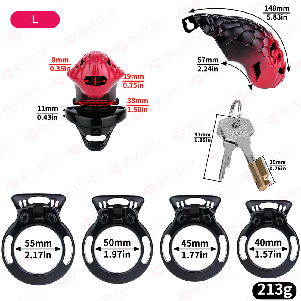 Seductive Snake Empress Strap On Chastity Cage - Image 6