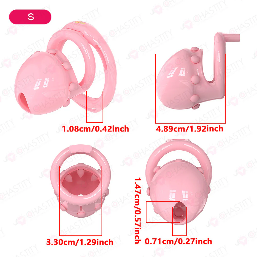 Semi-Open Boynapped Chastity Cage With Soft Nails - Image 3