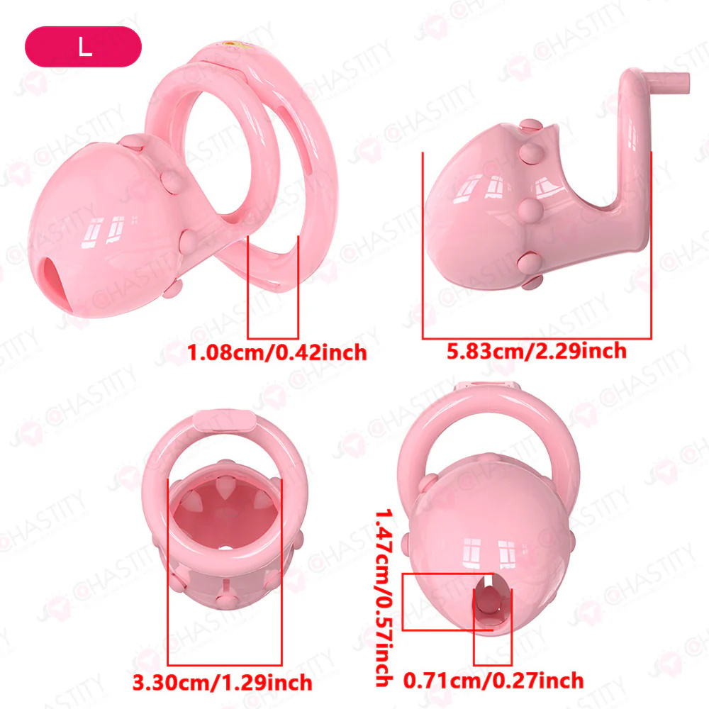 Semi-Open Boynapped Chastity Cage With Soft Nails - Image 4