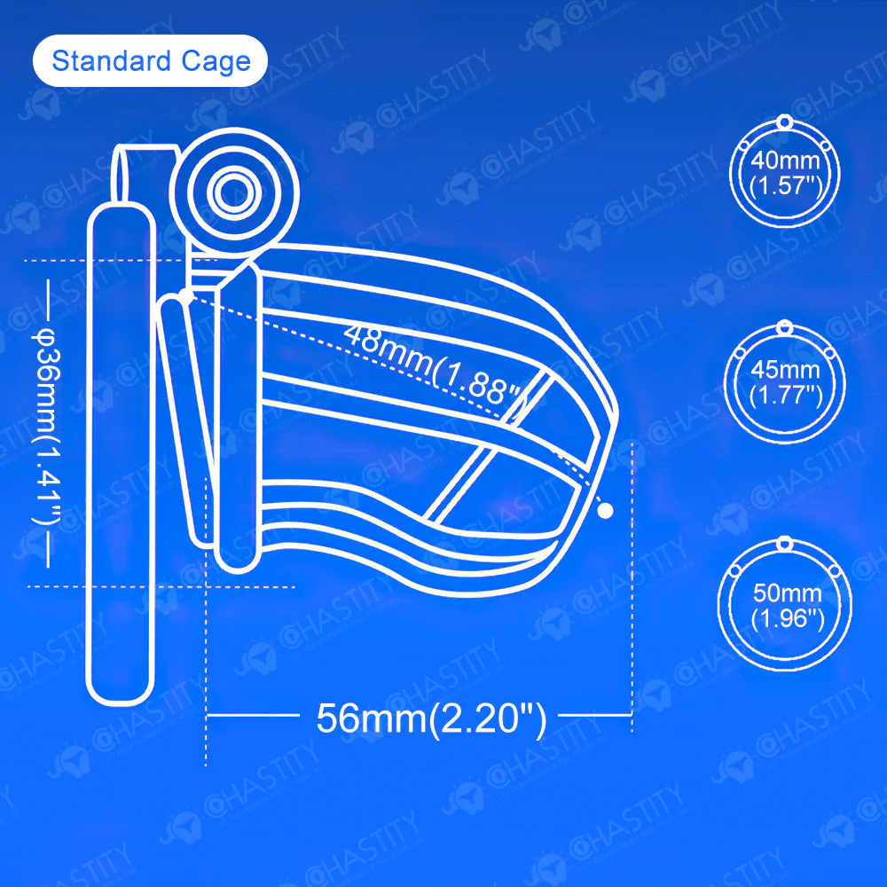 Sevanda Anti Pullout Chastity Cage (3 Rings) - Image 6