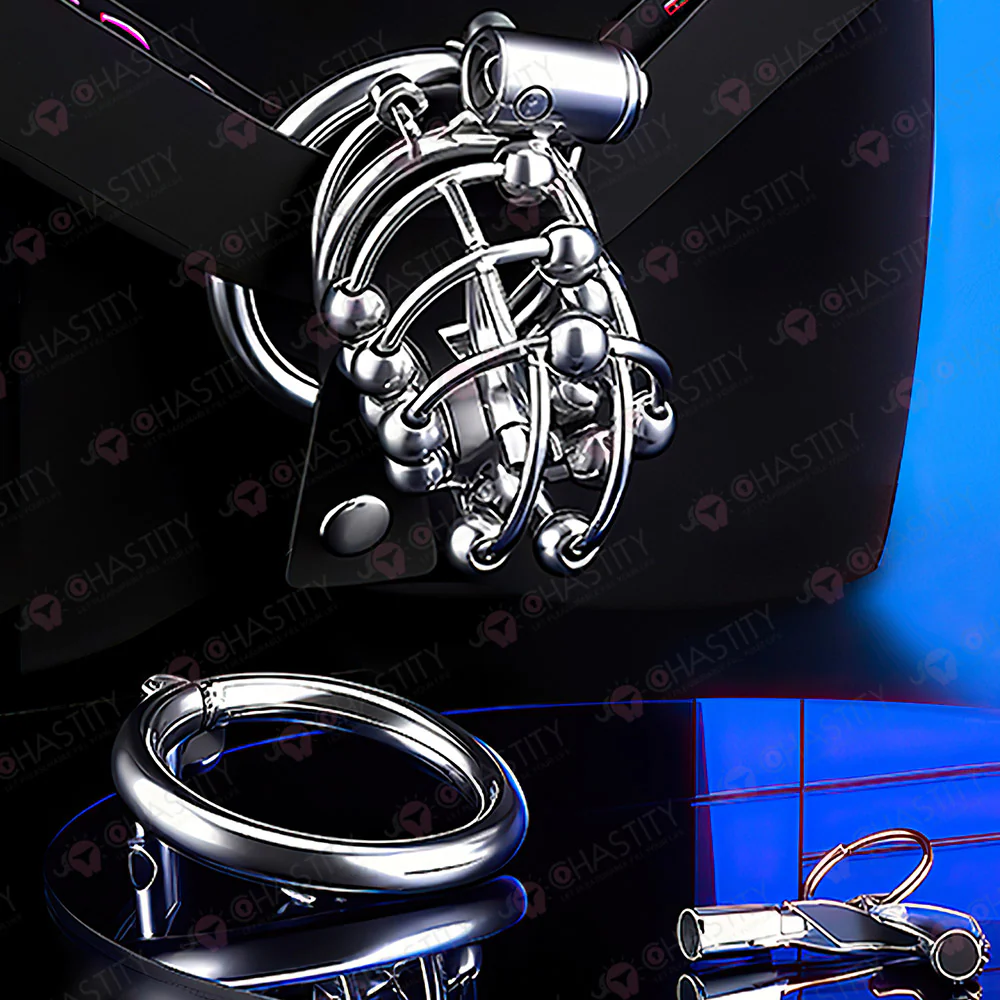Sevanda Anti Pullout Chastity Cage (3 Rings) - Image 7