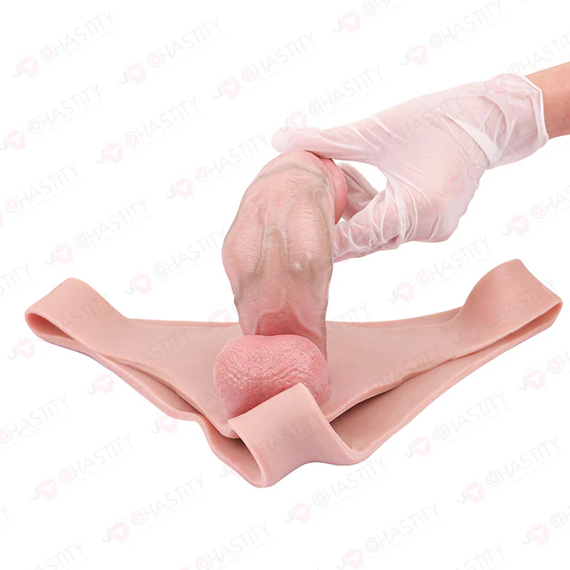 Silicone Realistic Hollow Penis Sleeve Pants - Image 3
